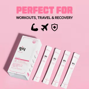 LINGTEA Peach Hydration Drink Mix | 10 Sticks | On-the-Go Daily Hydration