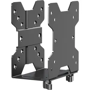 Thin Client Mount Bracket Adjustable Mini PC Mount Bracket,CPU VESA Under Desk and Monitor Arm Computer Holder, Black, ZJJ002