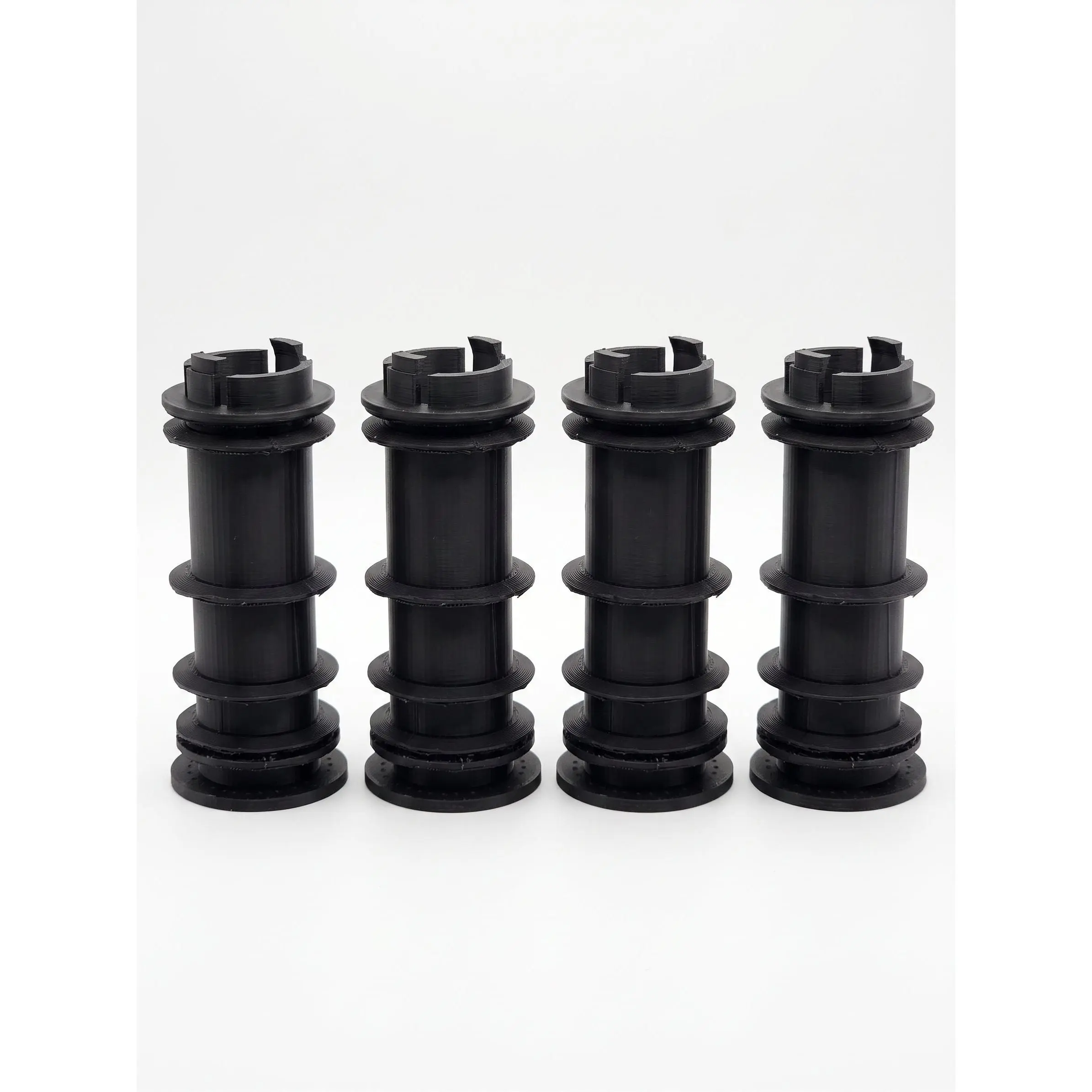 4-Pack Douglas 238B Black Plastic Swivel Chair Stool Insert Bushing, 2-1/16" x 2-3/8" x 4" Chair Repair Replacement Sleeve Part, Furniture Hardware Inserts