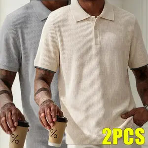 1-2 Pack Men’s Polo Shirts – Soft, Breathable Cotton, Comfortable Short-Sleeve Casual Fit, Classic Collared Polo Shirts for Work, Golf, Travel, and Everyday Wear