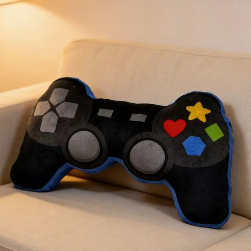 Game Controller Pillow Cushion, Soft Cushion, Washable Cushion, E-Sports Room Decorative Backrest, Sofa Bed Head Waist Support, Student Dorm Chair Pad, Boys' Gift, Home Decorative Cushion, Soft Cushioning