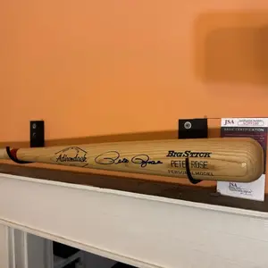 Baseball Bat wall holder/ 2 hooks included