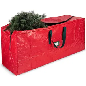 1 Piece Large Capacity Christmas Tree Storage Bag, Suitable for 7/9 Feet Christmas Trees, Waterproof and Dustproof Woven Moving Box, Outdoor Waterproof Storage Bag, Christmas and New Year Gift, Tree Storage Bag