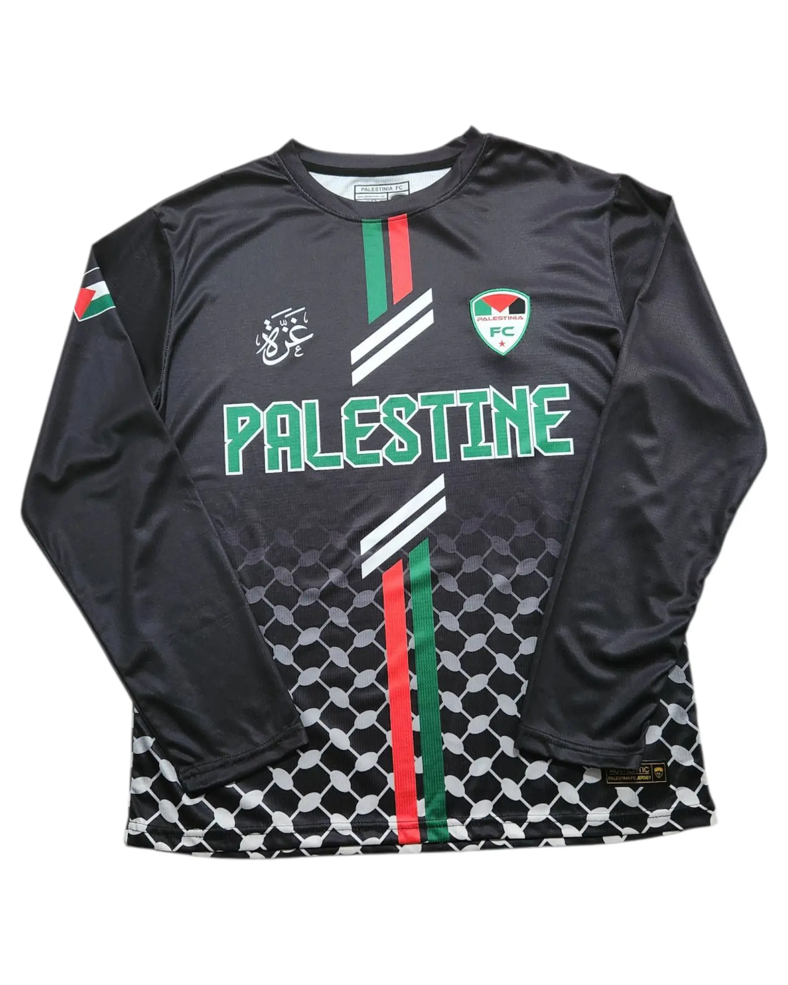 Black Palestine Long Sleeve Jersey | Palestinia FC
