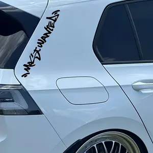 1PC Light Trendy Street Cool Sticker | For Car Rearview Mirrors, Street Stationery, "MOST WANTED" Decor, Load Items with Street Atmosphere Easily, Cool Feeling of Graffiti Font in Daily Details