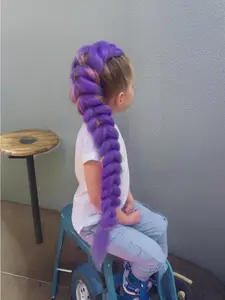 26 Inch Long Straight Wig, Natural Look Halloween Costume Cosplay, Pre-Stretched Braided Synthetic Wig, 1/2/3 Pack