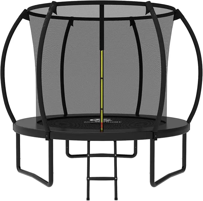 ACWARMHOME Trampoline Outdoor  8FT with Enclosure, Anti-Rust Coated Frame, Backyard Large Recreational Trampolines with Net for Kids & Adults, ASTM Approved