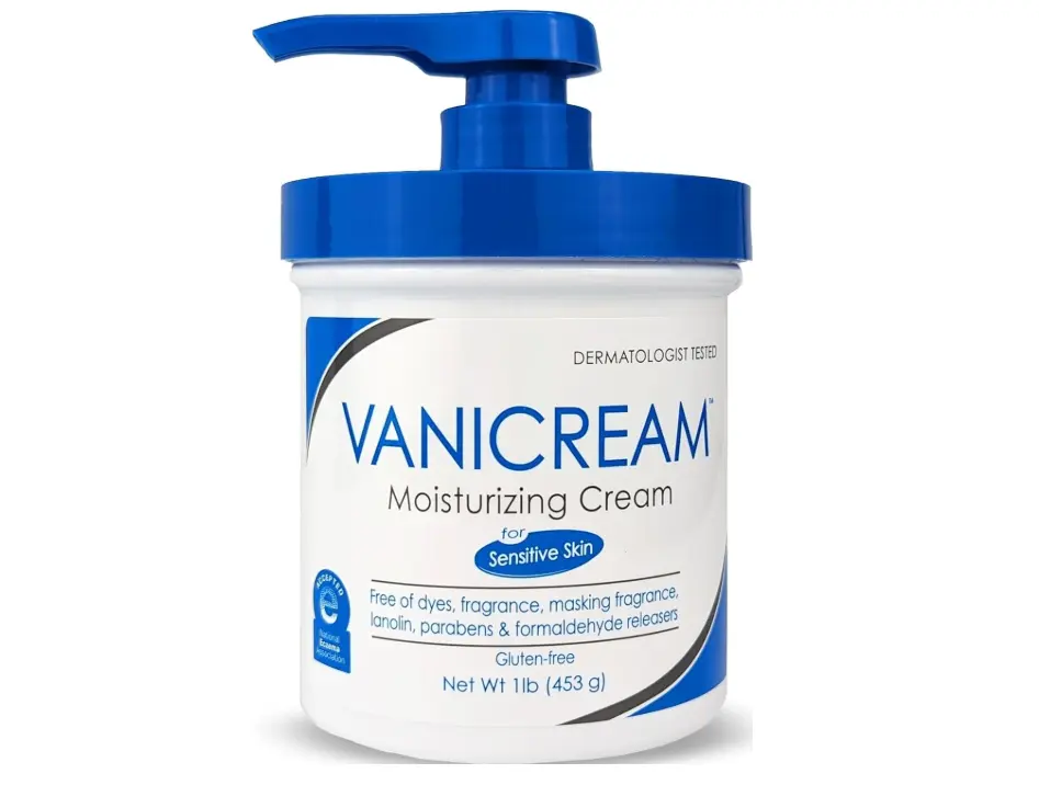 Vanicream Moisturizing Cream with Pump Dispenser, 16 Oz, Formulated without Common Irritants for Sensitive Skin, Body & Face Moisturizer, Restores Moisture & Soothes Irritated, Itchy Areas