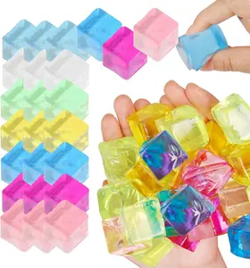 Ice Cube Sensory Toys 30 Pcs Squishy Fidget Stress Cube Anxiety Stress Relief Hand Therapy Sensory Squishy Ball Classroom Prize Box Toys