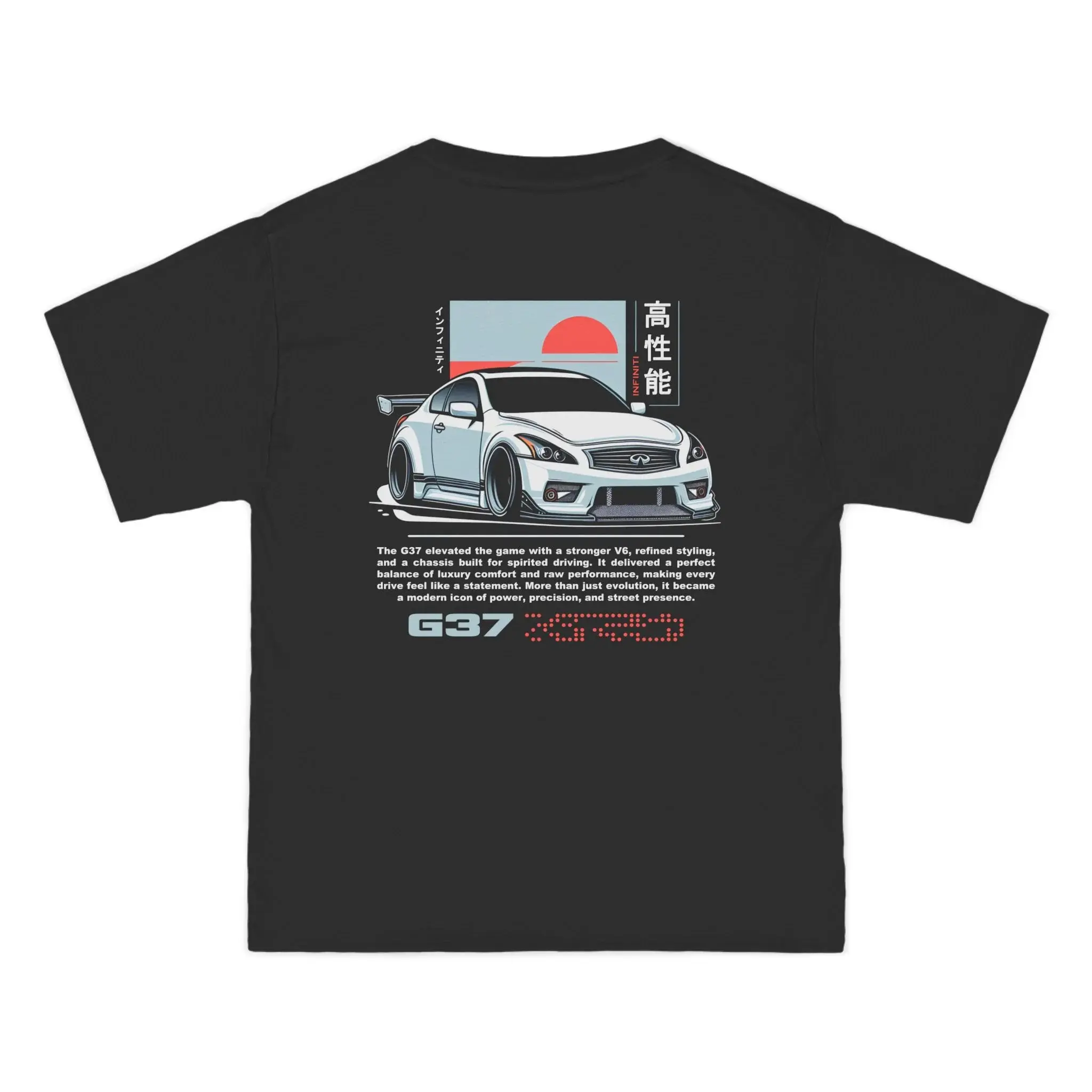 2008–2015 Infiniti G37 Graphic Shirt – JDM Car Apparel T-Shirt Sweatshirt Hoodie 2 Sided Gift for Car Lovers Tee