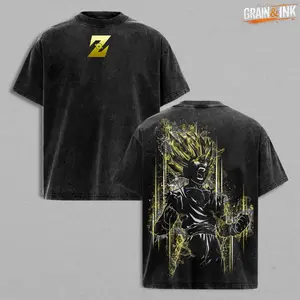 Gohan Super Saiyan 2 Washed Tee Streetwear Tee Hoodie “Teen Rage — A Lightning Storm That Changed the Entire Battlefield” — For Action Fans, For Gift Drops That Pulse With Legendary Strength