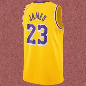 LeBron James Classic-Design stitched Basketball Jerseys Gold shirt Eye-Catching CV