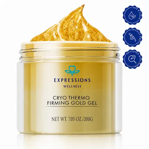 15-Day Fast-Acting Anti Cellulite Massage Cream | Cryo Thermo Firming Gold Gel with CryoGold | Cellulite Appearance Smoothing & Firming Body Cream with Hyaluronic Acid | For Belly, Thighs, Butt & Arms | 200g#self care gift#gift ideas