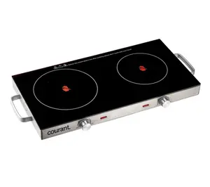 Courant Double Ceramic Glass Cooktop - Stainless Steel