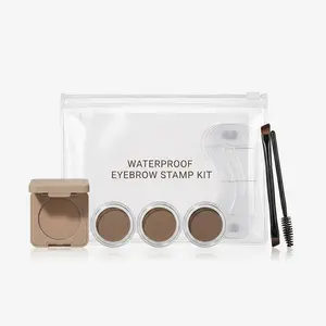 Waterproof Eyebrow Stamp Kit Natural Brow Stencil Set
