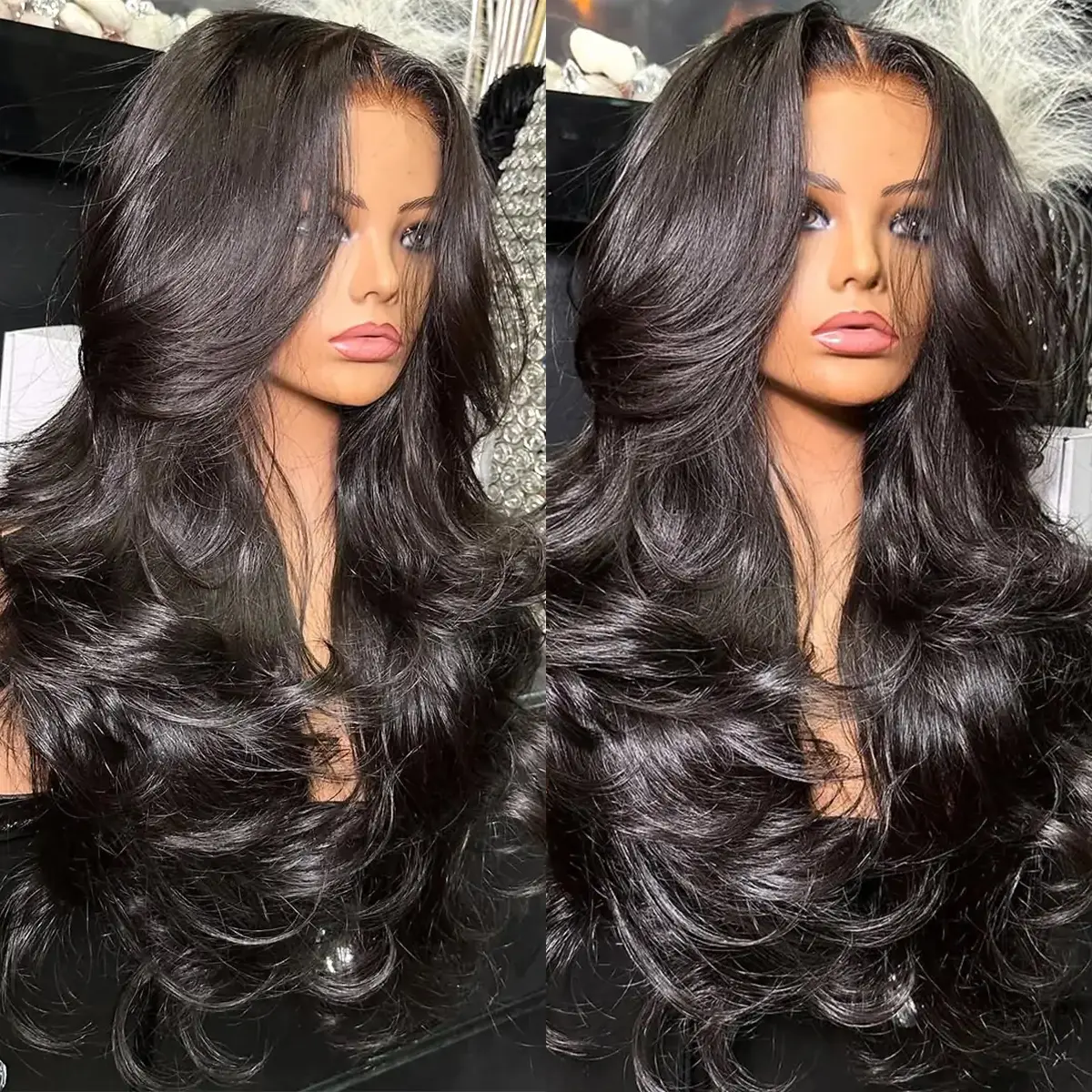 Celie Hair Face-Framing Curtain Bangs Body Wave Glueless Wig 