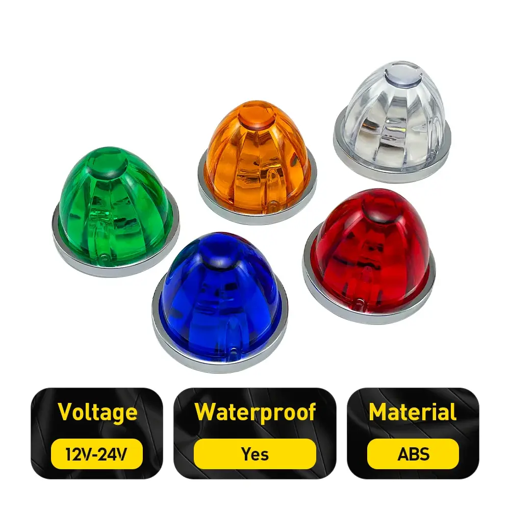 2PCS Watermelon Lights  LED Side Marker Indicator Turn Signal Brake Lamp Semi Truck Trailer Under Glow Wheel Lights For Truck