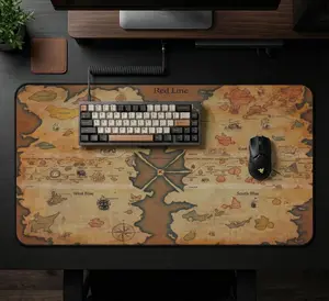 Grand Line Map Anime Desk Mat, Straw Hat Pirates Gift, Vintage Map XL Desk Pad, One Piece World Map Large Gaming Mousepad – FASTSHIPPING