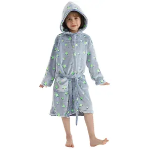 Kids Hooded Fleece Cozy Wear – Soft Plush Home Wear for Boys & Girls Ages 3-12