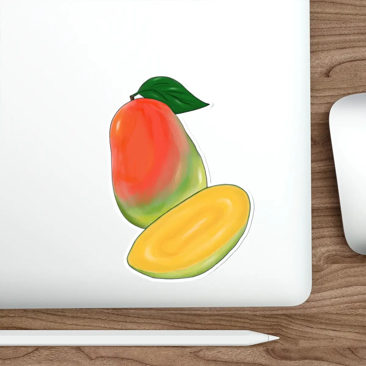 “Mango Marvelous” Illustration Die-Cut Water-resistant Vinyl Fruit Stickers