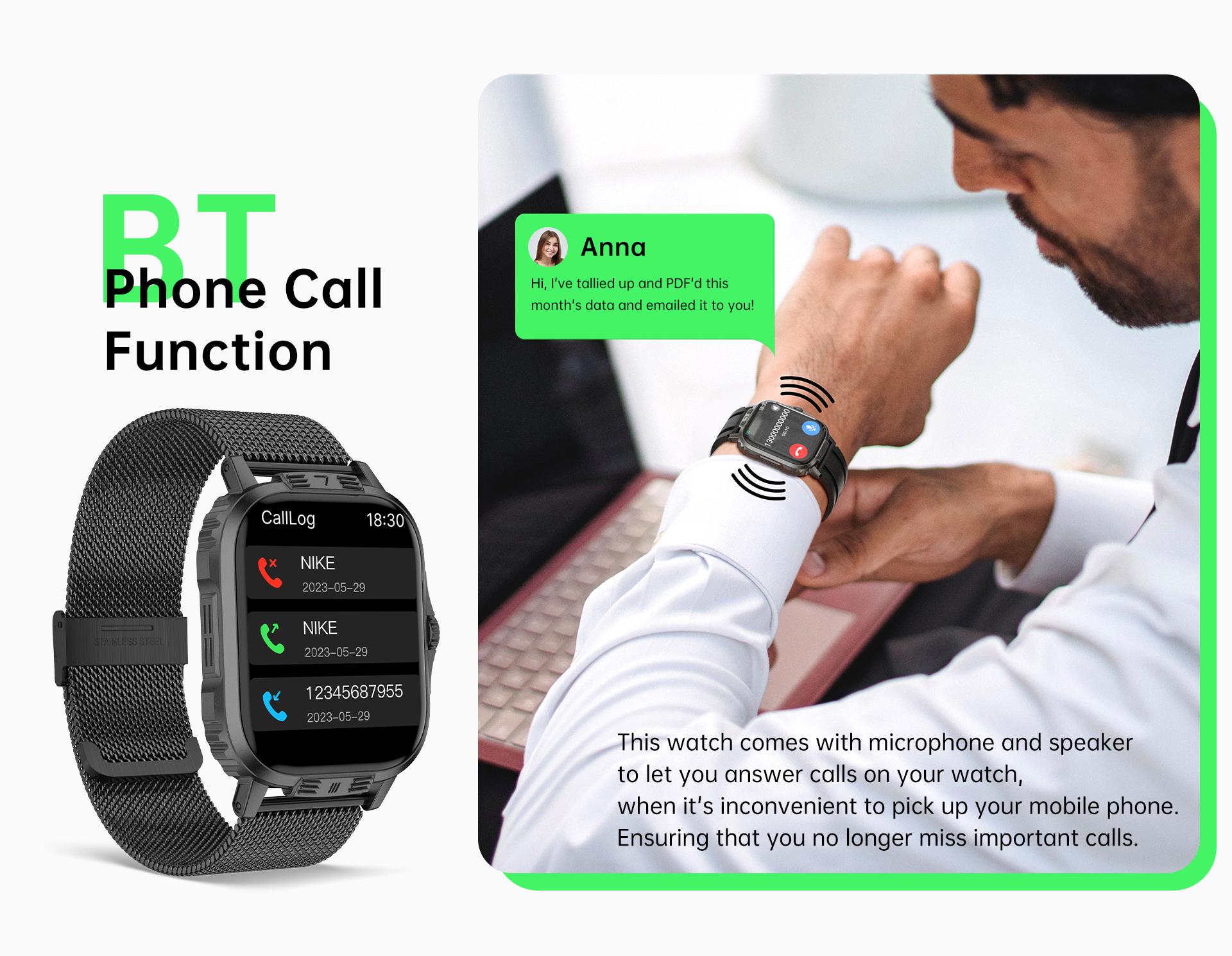 Multifunctional Smartwatch Sports Watch with Multi-scenario Workout Modes Health Monitor Phone Sync Notifications Blood Pressure Heart Rate Sleep Compatible with Android Apple Devices Wearable Technology - Smartphone