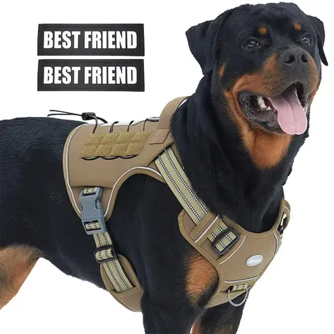 【#Fall Deals】AUROTH Tactical Dog Harness – Universal Harness, Walking Harness & Safety Harnesses for Small to Large Dogs, Durable Reflective, Easy to Control, No Pull Adjustable Pet Harness, Pet Supplies