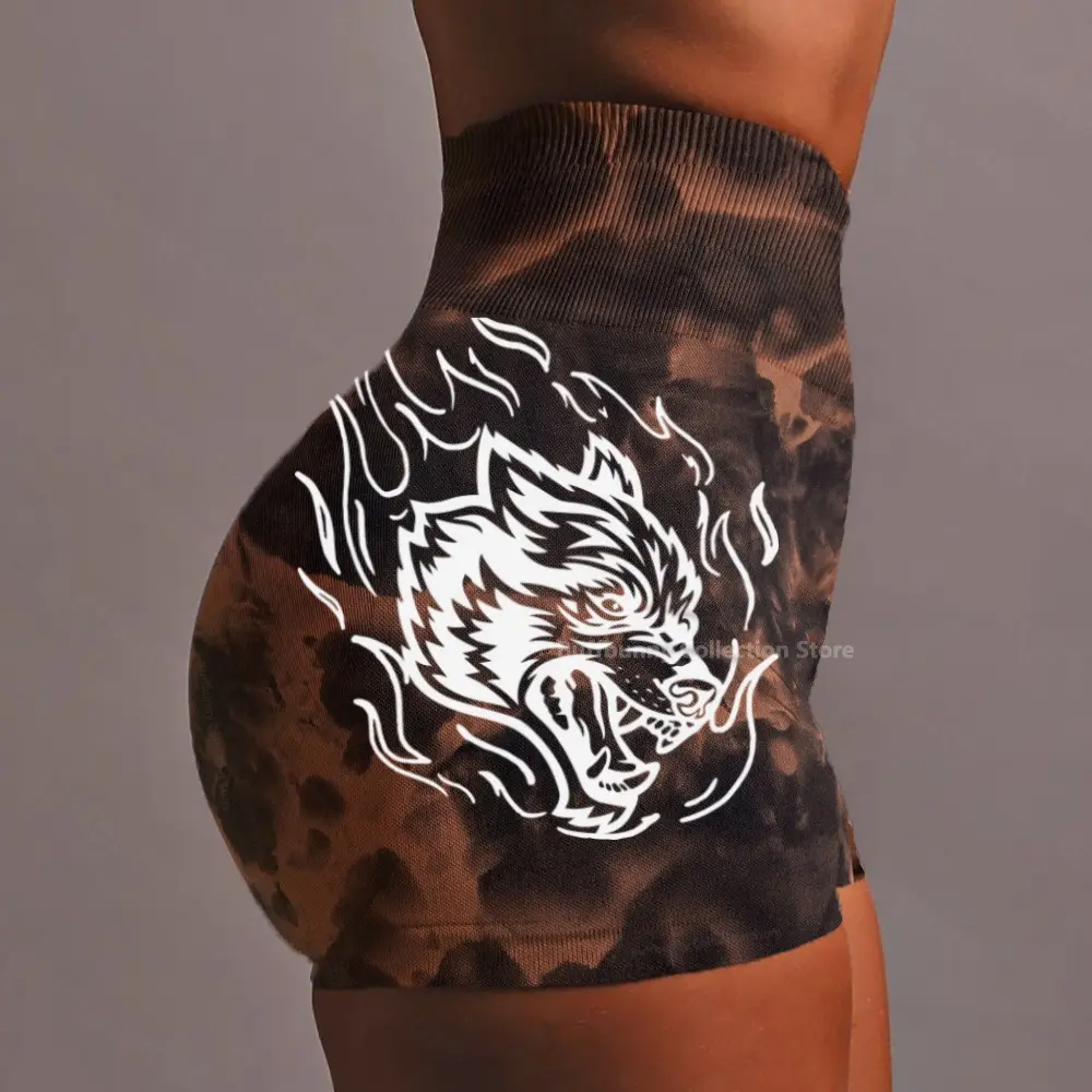Darc wolf head shorts Seamless, high waist hip-lifting running fitness yoga pants