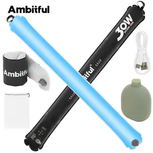 Ambitful GC30R RGB Inflatable Light Wand, Portable Magnetic Foldable LED Video Light Stick, Full Color Handheld Fill Light for Photography, Content Creation & Outdoor Shooting