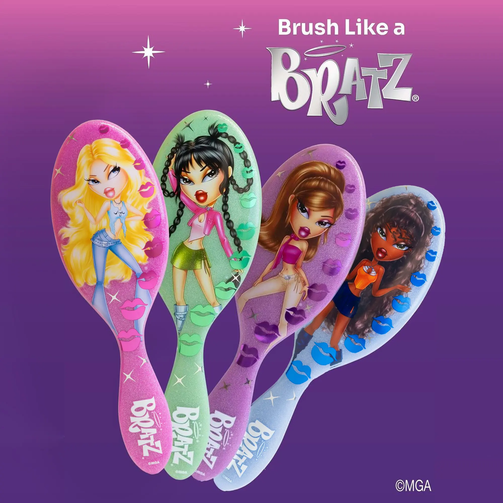 Wet Brush x Bratz - Original Detangler Hair Brush – LIMITED EDITION Detangling Hairbrush - Gentle Detangler for All Hair Types
