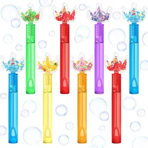 24Pcs Glitter Princess Bubble Wands for Kids, Crown Party Favors Mini Bubbles Birthday Gift Toy Goodie Bag Stuffers Classroom Prizes Wedding Party Supplies