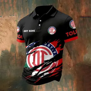 LIGA MX Deportivo Toluca Personalized Name Multi Color Polo ST2502