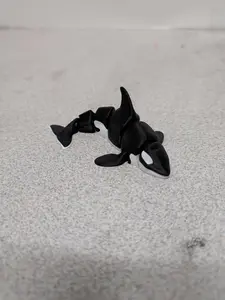 Orca Articulated Figure, Poseable Killer Whale, Fidget Desk Pet Gift