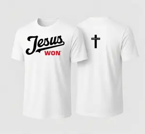 Jesus Won Christian T-Shirt, John 16:33 Bible Verse Shirt, Faith Based Graphic Tee, Christian Streetwear Apparel, Religious Jesus Saves Shirt
