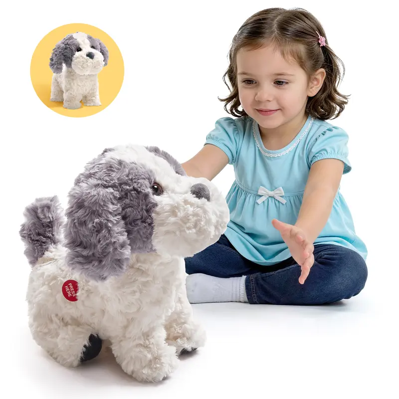 JoyCat Smart Puppy, Interactive Walking Dog Toy for Kids, Voice-Controlled Plush Electronic Toy Dog with Sit, Stand, Give Paw, Bark, Music, Dance & 3 Volume Levels, Gift for Kids