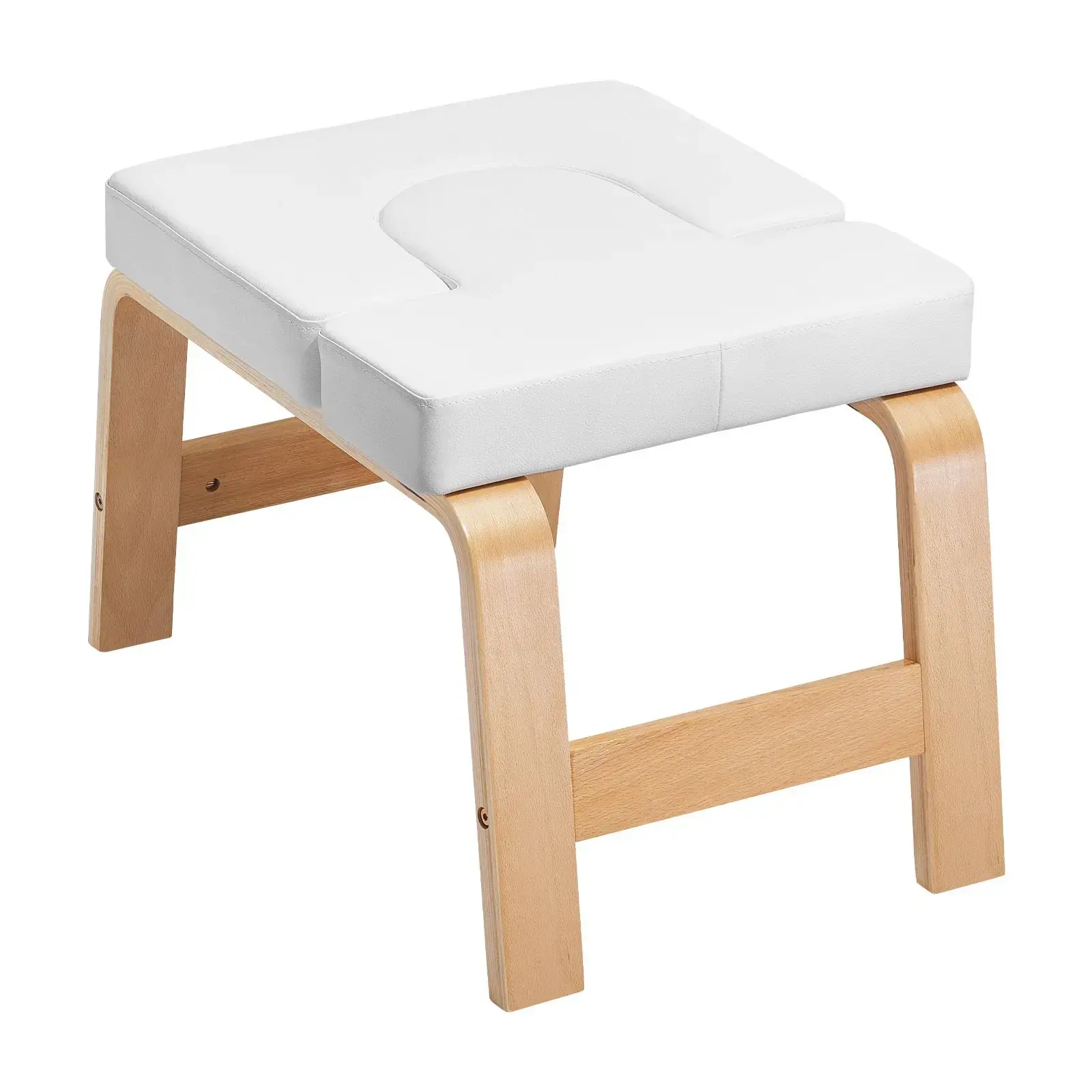 300 Lbs Capacity Wood Frame PU Pad Stand Family Gym Headstand Trainer Yoga Inversion Chair Yoga Accessories Support Tools-Yoga
