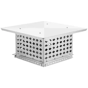 13" x 13" Chimney Cap, 304 Stainless Steel Fireplace Chimney Cover Flue Caps, with Adjustable Metal Strips, Screws & Gloves