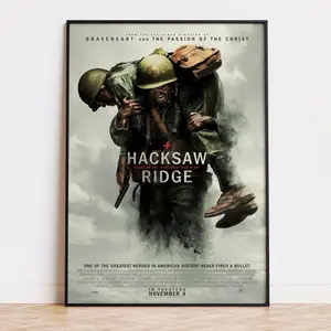 Hacksaw Ridge - Movie Poster |  | High Quality Ready To Print