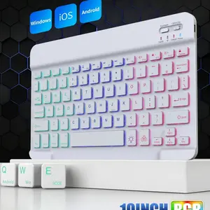 Mini Wireless Keyboard 10inch Bluetooth Keyboard For ipad Phone Tablet Portable Bluetooth Keyboard and Mouse For Samsung Android iOS Windows