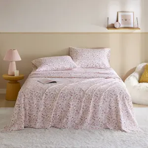 Intelligent Design ID20-2508 100 Percentage Cotton Flannel Pigment Printed Sheet Set, Holiday Doodles - Twin Size