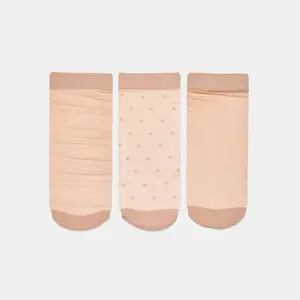 Dolce Vita 3 PACK DITSY DOT SHEER ANKLET SOCKS BLUSH