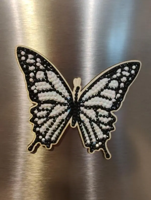 White Butterfly Magnet
