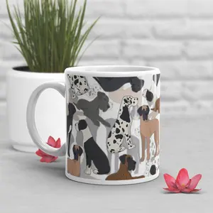 Great Dane Coffee Mug, Cute Great Dane Gift, Great Dane Dog Lover, Gift for Her, Him, Housewarming, Birthday, Great Dane Mom, Fawn Harlequin