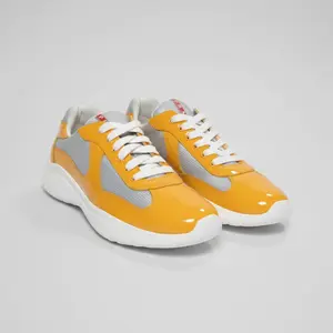 Prada America's Cup patent-leather Mens Sneakers 11/13