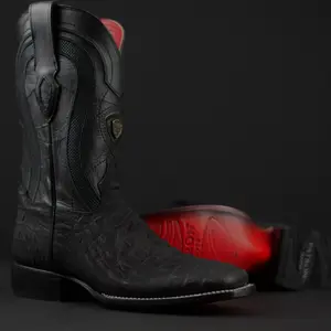 080 Lomo Print Embossed Botas Vaqueras de Mexico Western Boots Red Soles Ranch Comfort