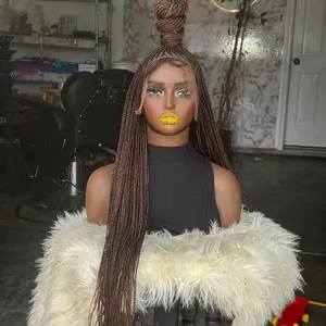 Frontal glueless cornrow wig ready to ship