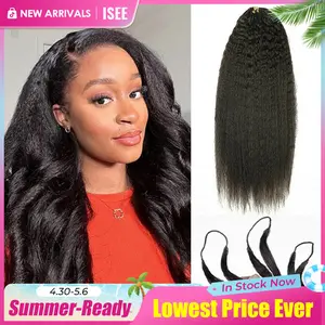 ISEE HAIR Kinky Straight Crochet Braid Hair Extensions Miracle Knots Human Hair Extensions Knotless Pre-Separated 50g/Pack Vacation Hair #Summervibe#ISEECrochetNewArrivals