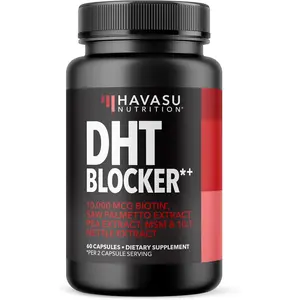 DHT Blocker for Men with Biotin 10000mcg, Saw Palmetto Extract and MSM - Supports Normal Healthy Hair Growth with Pea Extract and Stinging Nettle - Vegan, Non-GMO, and Gluten Free Formula - 30 Servings Liquid Drops