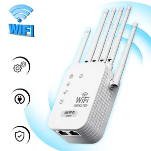 Long Range WiFi Extender With Ethernet Port Dual Band 5GHz/2.4GHz WiFi Signal Booster For Home Internet Repeater Long Range Extender Covers Up To 10000 Sq.Ft Strongest WiFi Extender For Apartment Basement Office House