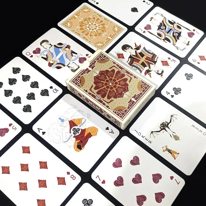 Avatar Last Airbender Playing Cards | Four Nations 54 Deck 300gsm Game Night | ATLA Fan Gift