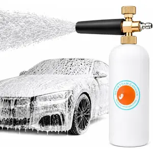 Adjustable Snow  Cannon with Heavy Duty Brass Knob, Quick Release  Blaster for  Washer , 1L Bottle